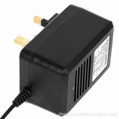 Linear Power Adapter for CCTV Camera with 15W AC or DC Maximum Output Power, UK Plug